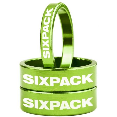 Entretoises de direction SIXPACK Menace 1.1/8 Vert