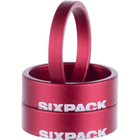 Entretoises de direction SIXPACK Menace 1.1/8 Rouge