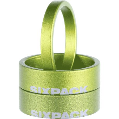 Entretoises de direction SIXPACK Menace 1.1/8 Vert