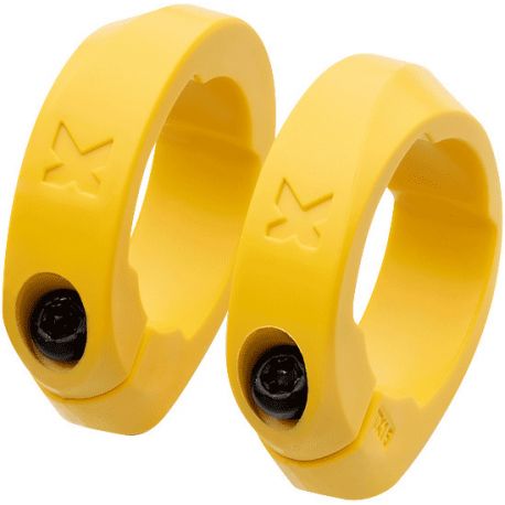 Bagues lock-on SIXPACK PA Jaune (la paire)
