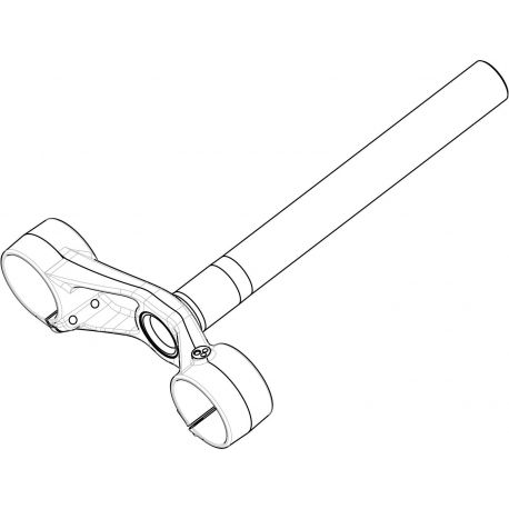 Té de fourche MANITOU Dorado 37 mm Inférieur 47OS Noir