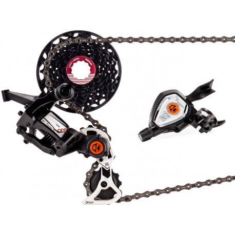 Transmission BOX COMPONENTS One Twin 7 vitesses Noir